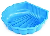 Place zabaw - Sandbox - swimming pool, shell-shaped, blue, 102 x 88 x 20 cm - miniaturka - grafika 1