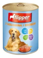 Mokra karma dla psów - Dolina Noteci FLIPPER ADULT z Wołowiną i Drobiem ZESTAW 12x 800g - miniaturka - grafika 1