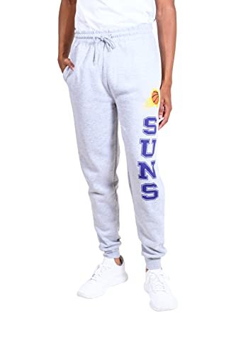 Ultra Game NBA Official Men’s Super Soft Game Day Jogger Sweatpants - Unisex, Phoenix Suns, Heather Gray, Small