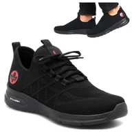 Półbuty męskie - Buty Męskie Sportowe Półbuty Lekkie RIEKER Ażurowe Czarne Oddychające 41 - miniaturka - grafika 1