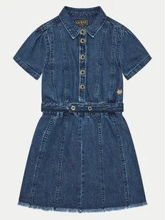 Guess Sukienka codzienna J5RK33 D4EU0 Granatowy Regular Fit - Sukienki i spódniczki dla dziewczynek - miniaturka - grafika 1