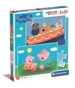 Puzzle - Puzzle 2x20 el. Super Kolor Peppa Pig Clementoni - miniaturka - grafika 1
