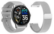 Smartwatch - Nowy Smartwatch GlacierX Sphere Silver + Bransoleta mesh GX-SS36 BM - miniaturka - grafika 1