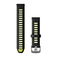 Akcesoria do pulsometrów i zegarków sportowych - Silikonowy pasek Quick Release 18mm - czarny/jaskrawożółty z popielatym zapięciem [010-11251-A3] - miniaturka - grafika 1