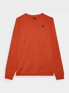 Bluzy sportowe męskie - Męska bluza dresowa nierozpinana bez kaptura 4F 4FWMM00TSWSM1767 - czerwona - miniaturka - grafika 1