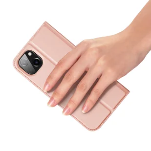 Dux Ducis Skin Pro kabura etui pokrowiec z klapką iPhone 14 Max różowy - Etui i futerały do telefonów - miniaturka - grafika 6