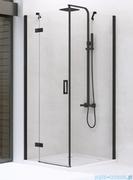Kabiny prysznicowe - New Trendy New Renoma Black 80x90 przejrzyste lewe D-0201A/D-0111B - miniaturka - grafika 1