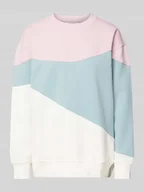 Bluzy damskie - Bluza o kroju comfort fit z mieszanki bawełny z blokowym łączeniem kolorów - miniaturka - grafika 1