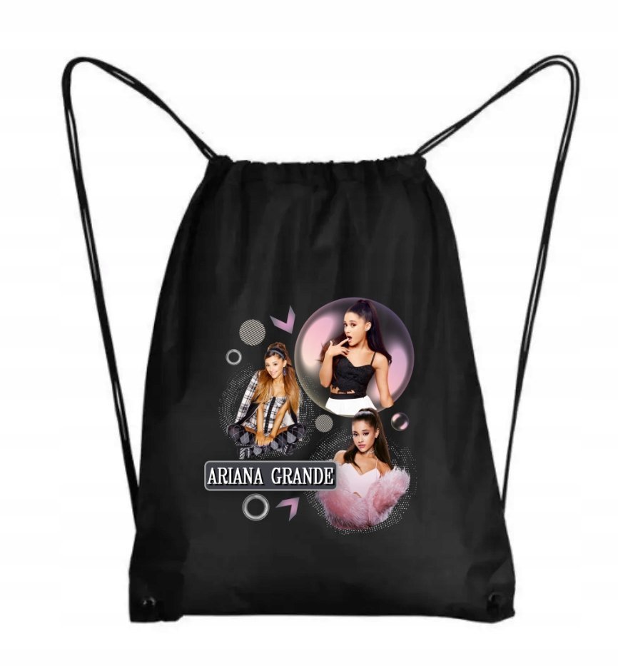 ARIANA GRANDE POP SUPER WOREK CZARNY MIEJSKI, SZKOLNY NA BUTY
