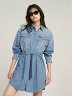 Sukienki - G-Star Sukienka dżinsowa w kolorze błękitnym - miniaturka - grafika 1