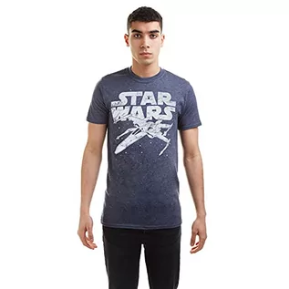 Koszulki męskie - Star Wars Koszulka męska z logo X-Wing, granatowy., S - grafika 1