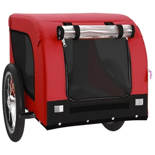 Przyczepka rowerowa dla psa, czerwono-czarna, tkanina i żelazo Lumarko! - Sprzęt podróżny i transportery dla psów - miniaturka - grafika 3