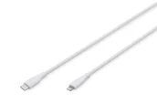 Kable USB - DIGITUS Kabel przyłączeniowy USB 2.0 typ C-Lightning silikonowy 1m W - miniaturka - grafika 1