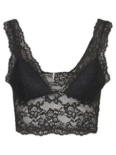 canotte e top sport donna pieces 17096003 lina black - Koszulki i topy damskie - miniaturka - grafika 1