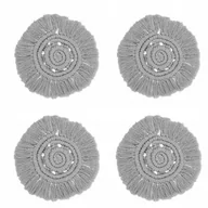 Kubki - PLECIONA PODKŁADKA NA KUBEK ZESTAW 4 BOHO FRĘDZLE - miniaturka - grafika 1