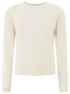 Koszulki i topy damskie - Zwillingsherz Kaszmirowa koszulka w kolorze beżowym - miniaturka - grafika 1