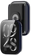 Akcesoria do smartwatchy - Bizon Etui ze szkłem do zegarka Case+Glass Watch do Xiaomi Mi Smart Band 9 Pro, niebieskie - miniaturka - grafika 1