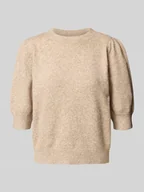 Swetry damskie - Sweter z dzianiny o kroju comfort fit z bufiastymi rękawami model ‘DOFFY’ - miniaturka - grafika 1