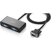 Kable komputerowe i do monitorów - UGREEN ugreen VGA Splitter wtyczka VGA (D-Sub) 2 przewodu VGA VGA na 2 gniazda VGA Monitor Y Adapter sieciowy do podłączenia data do komputera i monitora na Home lub teatru i AV obsługuje funkcje Czarny (20918) - miniaturka - grafika 1
