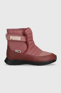 Buty dla dziewczynek - Puma śniegowce dziecięce Puma Nieve Boot WTR kolor czerwony - grafika 1
