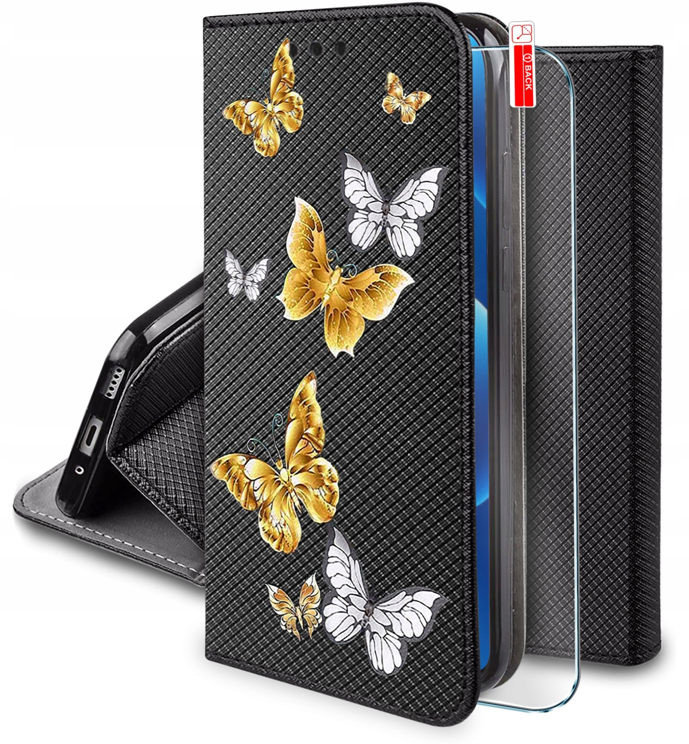 krainaGSM Etui Do Xiaomi 17 Pro Magnet Wzory Case Portfel + Szkło 9H