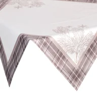 Obrusy i serwetki - Obrus świąteczny 85x85 Holly beżowy Św 23 - miniaturka - grafika 1