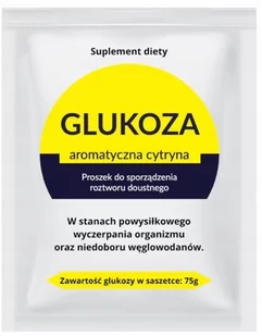 ORGANIC PHARMA Glukoza aromatyczna cytryna, 76,5g >> 0zł za wysyłkę przy zakupach od 99 zł << - Cukier i słodziki - miniaturka - grafika 1