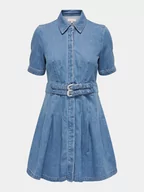 Sukienki - ONLY Sukienka jeansowa Myra 15300434 Niebieski Regular Fit - miniaturka - grafika 1