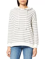 Swetry damskie - LTB Jeans Damski sweter Yibepa, Off White Black Stripes 1400, L - miniaturka - grafika 1