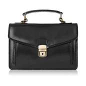 Plecaki - Klasyczna Skórzana Torebka Damska Czarna Paolo Peruzzi N07-Bl - miniaturka - grafika 1
