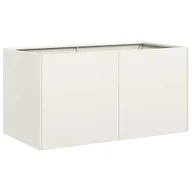 Donice - vidaXL Donica, biała, 80x40x40 cm, stal walcowana na zimno - miniaturka - grafika 1