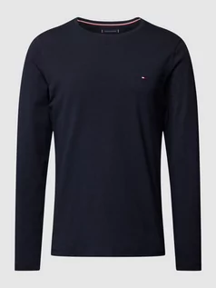 Koszulki męskie - Bluzka o kroju slim fit z długim rękawem i wyhaftowanym logo - grafika 1