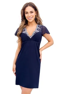 Koszulka z rękawami Adele granatowa L - Pudełko podarunkowe - Bielizna nocna - miniaturka - grafika 1