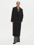 Płaszcze damskie - IVY OAK Płaszcz wełniany Clemence IO111135 Czarny Regular Fit - miniaturka - grafika 1