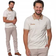 Koszulki męskie - Koszulka Polo Męska Bawełniana Polówka Modna Premium Wzorzysta MORAJ - M - miniaturka - grafika 1
