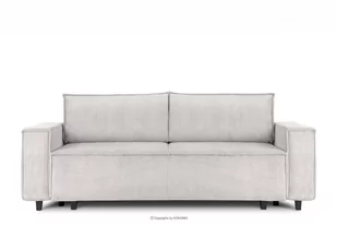 Sofa rozkładana 3 osobowa z pojemnikiem na pościel kremowa NAPI - Sofy i kanapy - miniaturka - grafika 1