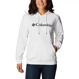 Bluzy damskie - Columbia Logo damska bluza z kapturem logo, biały, M - grafika 1