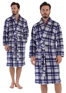 Szlafrok męski pluszowy Vienetta ciepły gruby XXL - Piżamy damskie - miniaturka - grafika 1