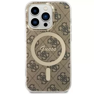 Guess GUHMP14LH4STW do Apple iPhone 14 Pro 6.1" brązowy/brown hardcase 4G MagSafe - Etui i futerały do telefonów - miniaturka - grafika 2