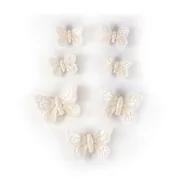 Dodatki do ciast w proszku - Srebrne Motyle Figurki Cukrowe Na Tort Urodzinowy - miniaturka - grafika 1