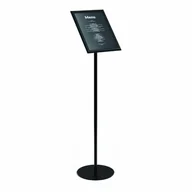 Systemy ekspozycyjne i znaki informacyjne - Stojak reklamowy A4 OWZ z ramą aluminiową czarną – MENU - miniaturka - grafika 1