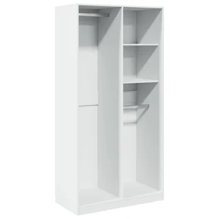 vidaXL Szafa biała 100x50x200 cm materiał drewnopochodny - Szafy - miniaturka - grafika 1