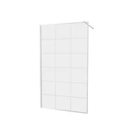 Kabiny prysznicowe - Kabina prysznicowa 100 x 200 Walk-in Frame White Wellneo - miniaturka - grafika 1