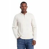 Koszulki męskie - Wygodny męski longsleeve polo kremowy premium Ombre OM-POLS-0130 V3 r. M - miniaturka - grafika 1