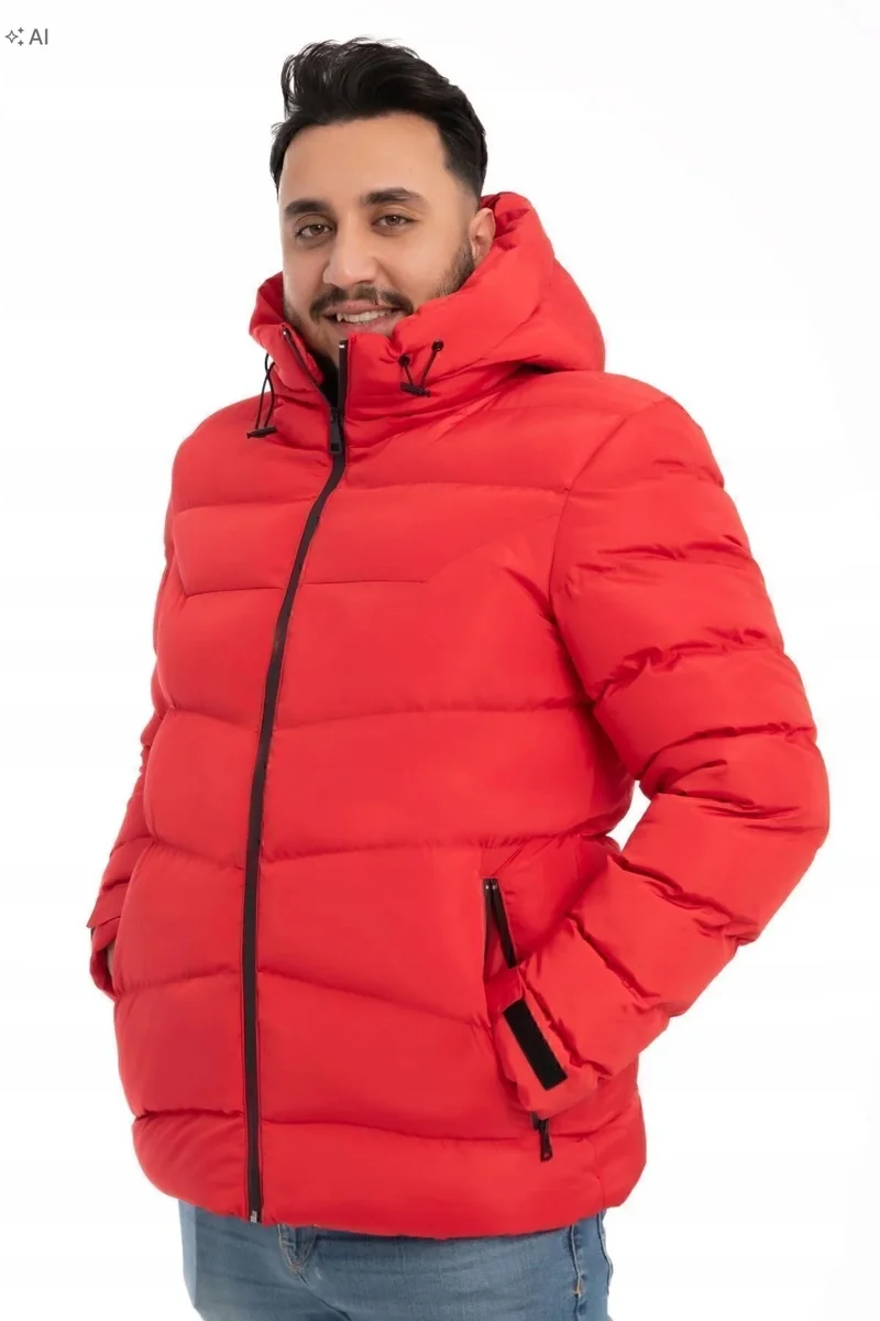 PIKOWANA MĘSKA KURTKA Z KAPTUREM W SPORTOWYM STYLU XXL 5IA