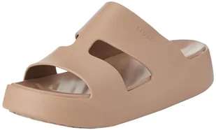 Crocs Damskie sandały Getaway Platform H-Strap Slide Latte, 42 EU, Latte, 42/43 EU - Moda i Uroda OUTLET - miniaturka - grafika 1