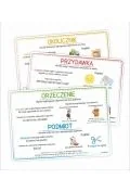Lektury szkoła podstawowa - plansze edukacyjne a4 - części zdania 3 karty - miniaturka - grafika 1