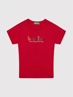 Koszulki dla chłopców - Benetton United Colors Of T-Shirt 3I1XC155U Czerwony Regular Fit - grafika 1