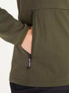 Koszulki sportowe damskie - Damska bluza techniczna MARMOT Wm's Leconte Fleece Jacket - zielona - grafika 1
