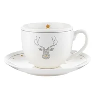 Filiżanki - Filiżanka ze spodkiem Mystic 240 ml biały - miniaturka - grafika 1